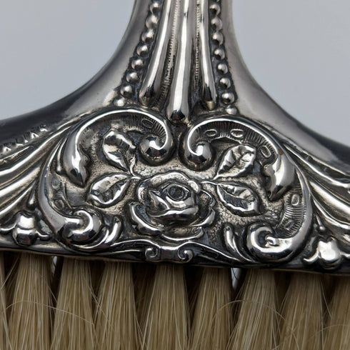 美國古董純銀手柄糕點刷